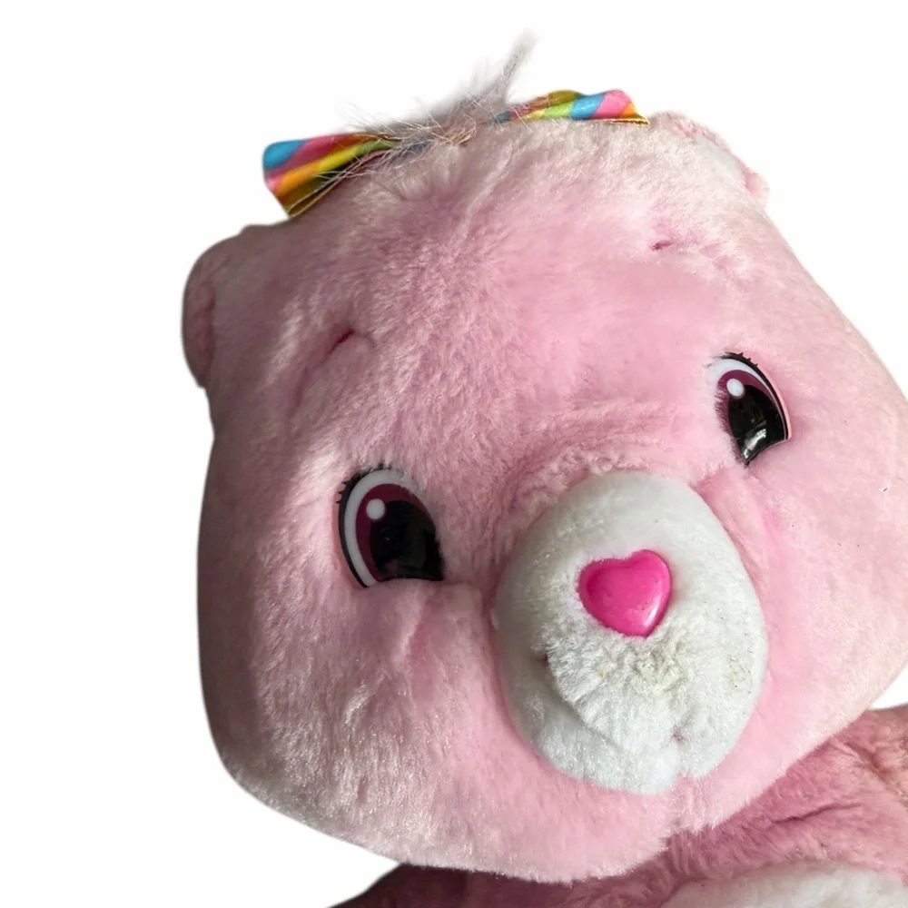 2007 Care Bears Cheer Bear Pink Rainbow Plush - Picture 6 of 7